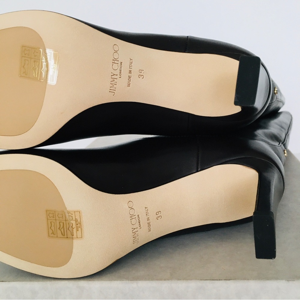 Jimmy Choo MAHESA 85 Square Heel Knee Hight Dark Brown Calf Leather Wome… - Picture 14 of 16